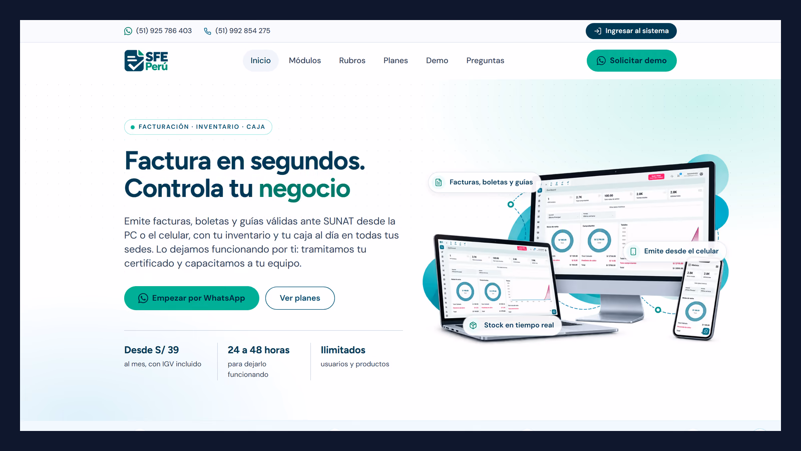 SFE Perú: una landing comercial con el freno puesto